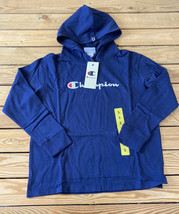 champion NWT women’s long sleeve logo hoodie shirt size S navy i3 - £10.38 GBP