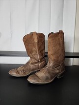 Vtg Mens Wolverine Cowboy Suede Brown Boots Sz 10.5 2E Western 1977 Vibram Soles - £222.51 GBP