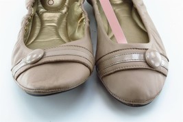 Me Too Women Sz 7 M Beige Ballet Leather Shoes Anchor - £15.78 GBP