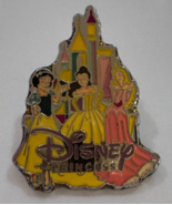 Vintage Disney Princess Belle Aurora Snow White Castle Monogram Pin - $20.33 CAD