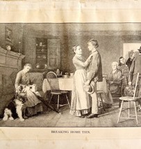 Breaking Home Ties Victorian Print 1901 Woman History Ephemera DWP4C - $19.99