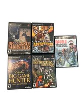 Lot Of 5 PS2 Cabela&#39;s Hunting Fishing Game Rapala Bass Big Game PlayStation 2 - £18.37 GBP