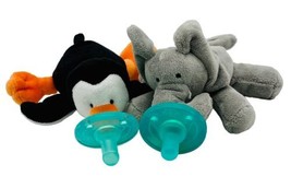 Mary Meyer WubbaNub Penguin Elephant Infant Pacifier Plush Soother Baby - £20.29 GBP