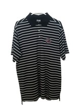 Ping USC South Carolina Gamecock Black &amp; White Stripe Polo Men’s Size Large - £19.89 GBP