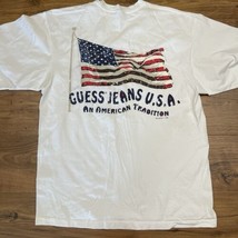 Vintage 1995 Guess American Tradition US-Flag Shirt Large Preppy Retro B... - $23.15