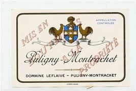 Domaine Leflaive Puligny Montrachet Wine Label Type 2 - $11.88