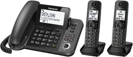 Panasonic Kx-Tgf352M Corded/Cordless 2 Handset Landline Telephone - $130.99