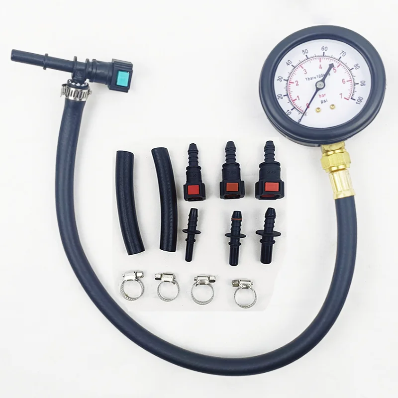 Automobile Fuel System Gasoline Pressure Gauge Motorcycle Car Pressure Tester To - £92.37 GBP