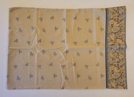 Vintage JCPenney Blue Floral With Brown Background Percale Standard Pillowcase - £11.86 GBP