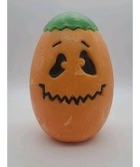 Large Orange Jack O&#39;Lantern Pumpkin Candle Light Up Halloween Vintage Wa... - $19.00