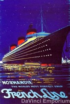 Normandie French Line Vintage Poster Fine Art Lithograph Herkomer S2 Art - £269.21 GBP