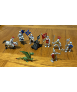 Lot Safari Medieval Figures Knights Soldiers Horses Dragon Catapult Mini 2&quot; - $19.75