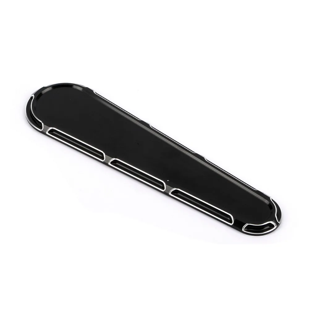 Black Motorcycle Fuel Gas Tank Dash Insert Cover Caps  Harley Touring Road Glide - £485.34 GBP