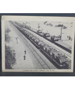 LARGE Railroads Boats Vintage Black &amp; White Fold Out Poster Size  44&quot; X ... - $30.53