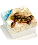 Baby Sea Turtle Capiz Oyster Shell Decorative Box Ocean Handmade Philipp... - £13.45 GBP