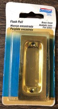 National Hardware N115-774 Flush Door Pull with Brass Finish - $7.20