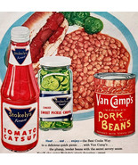 1956 Stokely Van Camp Foods Advertisement Beans Ketchup Condiment DWQQ2 - €25,58 EUR