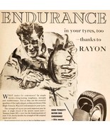 1957 Rayon Courtaulds Tires Import Advertisement Autocar Automobilia DWPP3 - $42.01 CAD