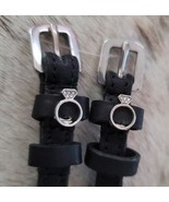 Engagement Ring Bling Leather English Spur Straps Adult Black - £19.18 GBP