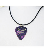 Fender Guitar Pick  Pendant Necklace  PURPLE    Adjustable Unisex   - $9.29