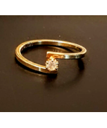 Avon Crystal Birthstone Accent RING April size 7 Nickel Free Gold Plated... - £15.65 GBP