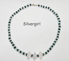 India Glass Beaded Choker Necklaces Mauve, Gold, Green/Blue, Teal, Aqua/Black - $15.00