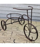 VTG Retro Ornate Metal Iron Tricycle Flower Planter Pot Holder Garden Porch - £18.97 GBP