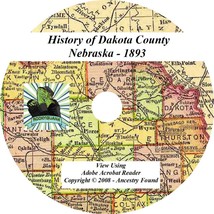1893 History &amp; Genealogy of DAKOTA County Nebraska NE - £4.68 GBP