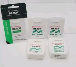 Lot Of 5 Reach Mint Waxed Dental Floss 55 Yds 100 Yds New Open Box - £10.04 GBP