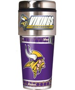 Minnesota Vikings Metallic Travel Tumbler Stainless Steel 16oz - $34.28 CAD