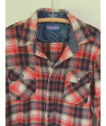 Flannel look plaid wool blend vintage distressed worn shirt - €17,16 EUR