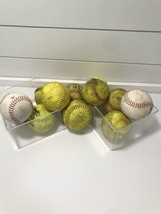 Softballs Lot Of 12 Used 12” Inch Practice Leather Cover Game Balls - £24.13 GBP
