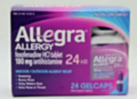 Allegra Allergy 24 hr 24 Gelcaps, Exp 04/2023.  - £8.65 GBP