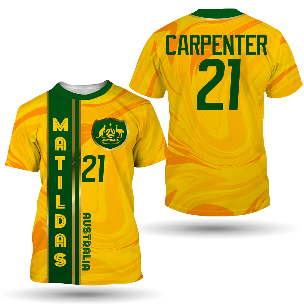 Primary image for Australia Matildas Carpenter #21 Women's National Football Team T-Shirt 