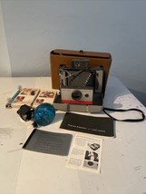 Vtg Polaroid Automatic 104 Instant Film Land Camera Manual Sylvania Bulb... - $57.87