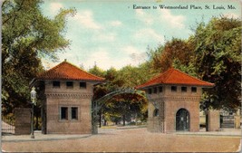 Entrance to Westmoreland Place St. Louis MO Postcard PC573 - £3.92 GBP