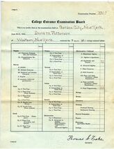 1932 College Entrance Examination Board Certificate + Envelope + Directions - $74.17