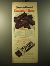 1950 Welch&#39;s Cocoanut Ad - recipe for Chocolate Covered Cocoanut Bars - £14.54 GBP