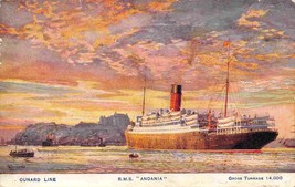 RMS Andania Ship Ocean Liner Cunard Line postcard - £6.28 GBP