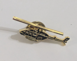 Vintage Helicopter Gold Tone Tie Tac Lapel Hat Pin - $253.13 MXN
