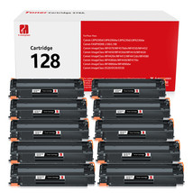 10 Toner Cartridges Black For Canon 128 Imageclass D520 D530 D550 MF4570 Printer - $95.99