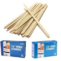 1000 Ct Royal 7.5&#39;&#39; Wood Coffee Stirrers - $23.25
