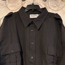 Duty Pro Long Sleeve Button Down Long Sleeve Shirt 4XL X Long Black Uniform - $28.04