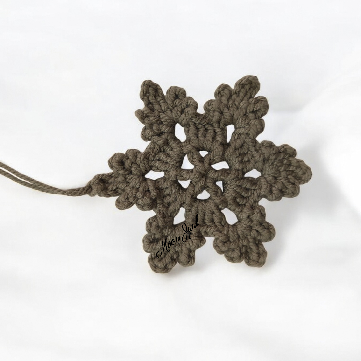 Christmas Snowflake Shape Ornaments, Handmade macrame ornaments, Christmas Decor Item image 7