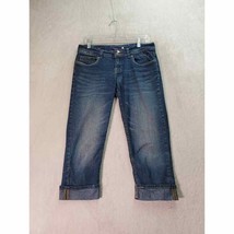 VIGOSS Capri Jeans Womens Size 5 Blue Denim Cotton 5-Pockets Design Flat Front - £21.01 GBP