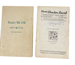 Lot of 2 VTG Checkers Books: Elam&#39;s Checkerboard &amp; Doran&#39;s Old 14th Peter Doran - £13.03 GBP