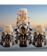 Carved Candles Decor Handmade Gift Colourful Art Design Home Handcrafted... - $1,665.85 MXN