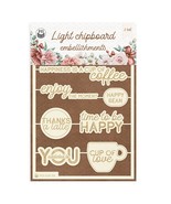 Coffee Break Light Chipboard Embellishments 4&quot;X6&quot; 10/Pkg- P13COF55 - $9.42