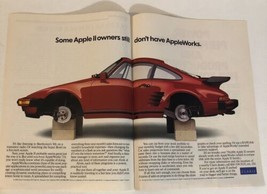 1988 Apple II Apple works Claris vintage Print Ad 2 Page Advertisement pa20 - £10.11 GBP