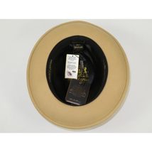 Men Bruno Capelo Hat Australian Wool Rabbit Fur Look Felt Fedora RA764 Tan image 3